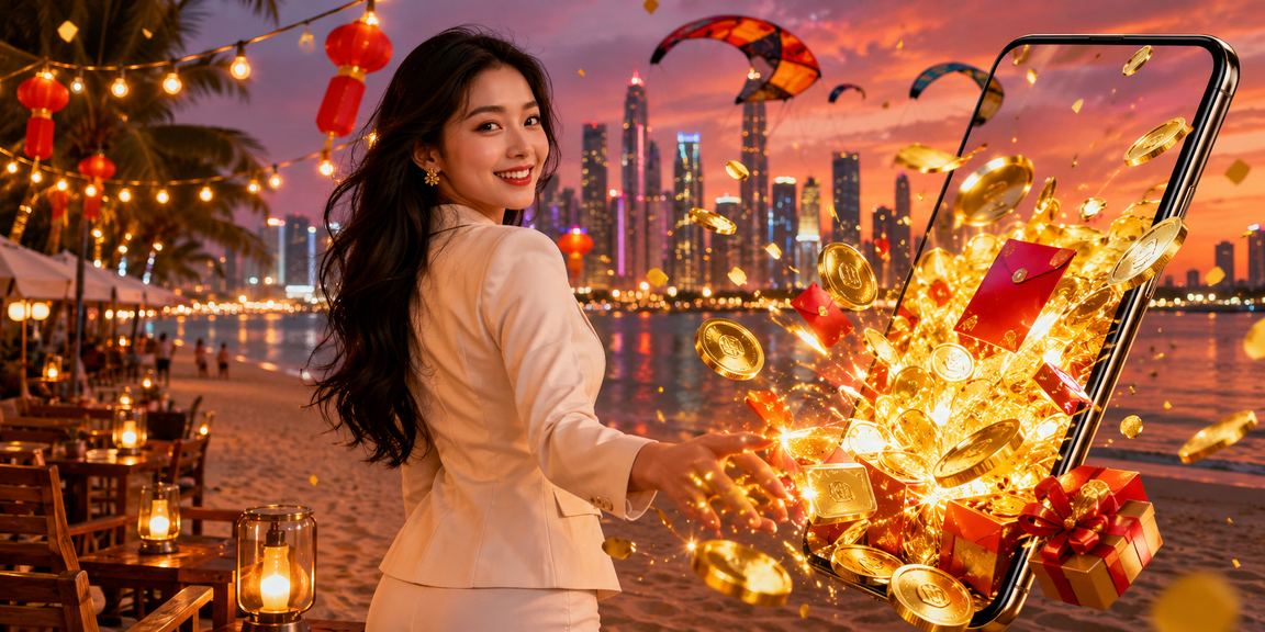 Không khí lễ hội Tết tại Mũi Né với người dùng tận hưởng giải trí trực tuyến trên điện thoại