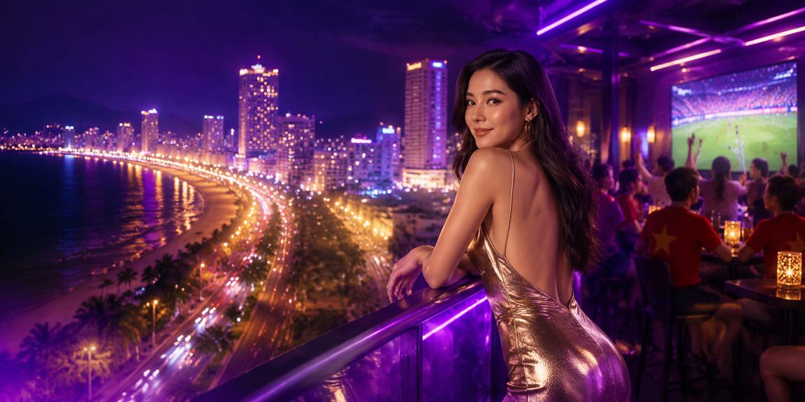 Màn đêm Nha Trang lung linh ánh đèn neon bên sòng bài trực tuyến